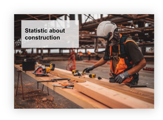 Slide that only contains a statistic to help students focus